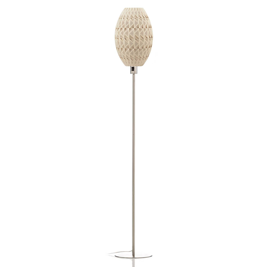 Golvlampa Fraktal Olive av biomaterial, linen