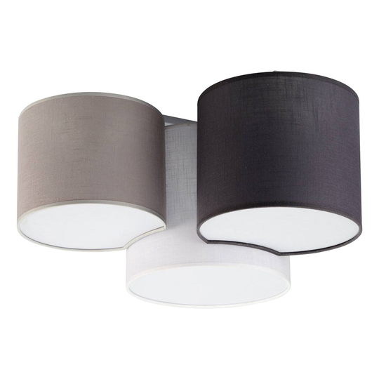 Taklampa Mona Colour, 3 lampor vit/brun/grå