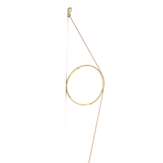 Flos Wirering Vägglampa Rosa/Gul