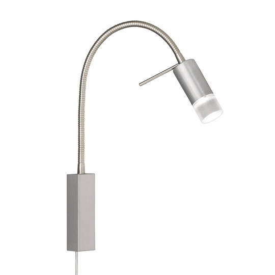 LED-vägglampa River, flexarm, skärm med glas