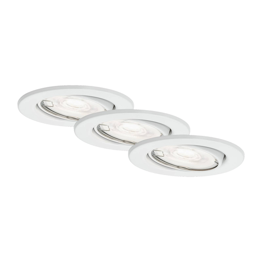 LED-inbyggnadsspot 7182-036, vit, Ø 8,6, 3-set