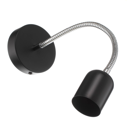 Vägglampa Maxi med flexibel arm, svart