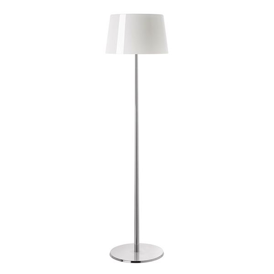 Foscarini Limiere XXL Golvlampa Aluminium & Vit m. Dimmer