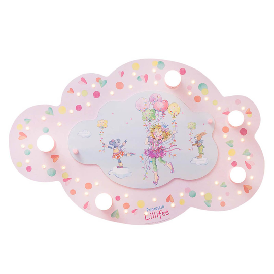 Taklampa prinsessan Lillifee med LED-lampor moln