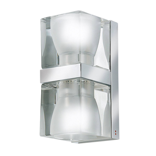 Fabbian Cubetto vägglampa up/down, GU10, klar