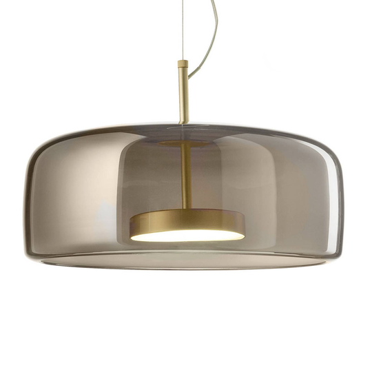 LED-hänglampa Jube SP 1G, glasskärm grå