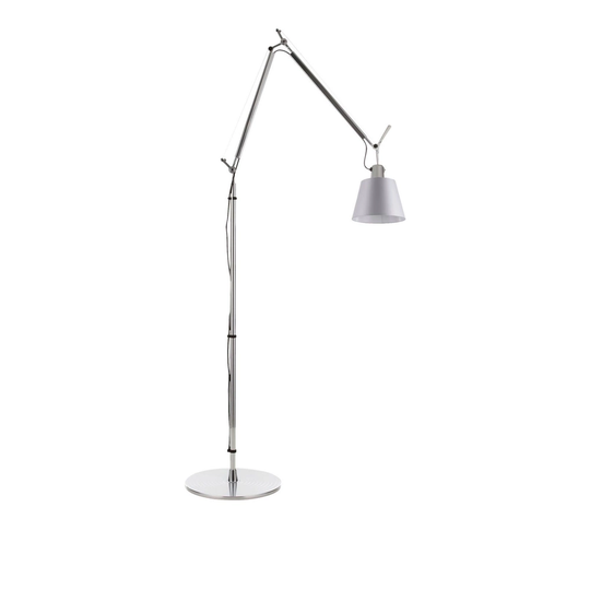Tolomeo Basculante Golvlampa, Skärm i Grå satintyg