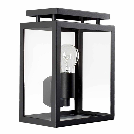 Utomhusvägglampa de Vecht, 28 cm, svart