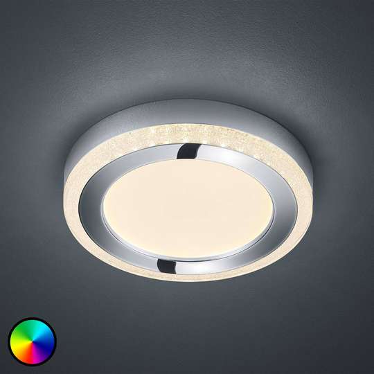 LED-taklampa Slide, vit, rund, Ø 25 cm