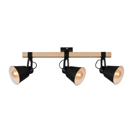 Taklampa Talle Vintage, 3 lampor, svart