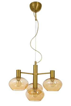 Bell Taklampa 4:A Matt Mässing/Amber IP20