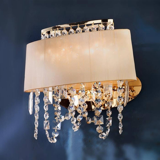 Exklusiv vägglampa Jevana med kristallhänge