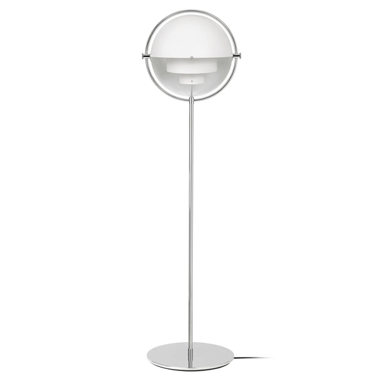 GUBI Multi-Lite golvlampa krom/vit