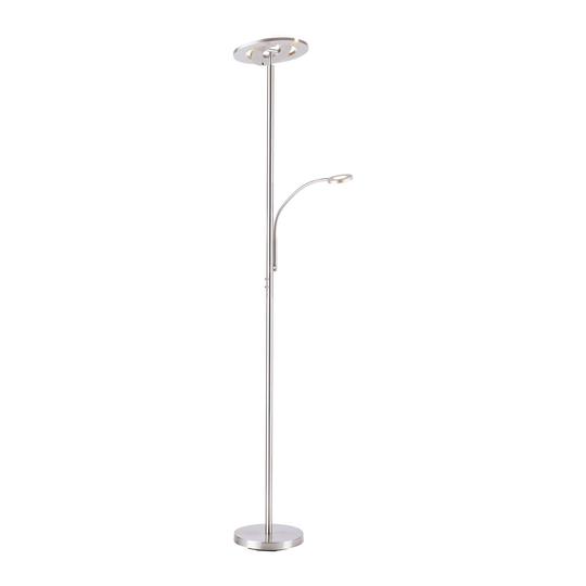 LED-uplight-golvlampa LOLAsmart Rocco med läsarm