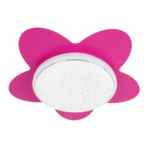 LED-taklampa Blomma Starlight, pink