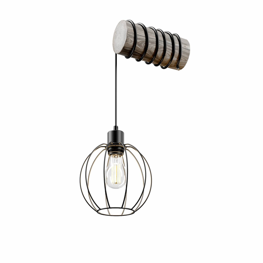 Vägglampa Karou, gråbetad