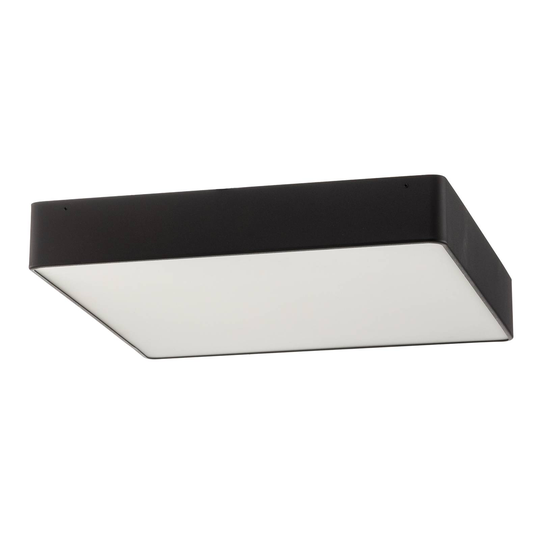 Taklampa Oro av stål och glas, svart, 45 cm