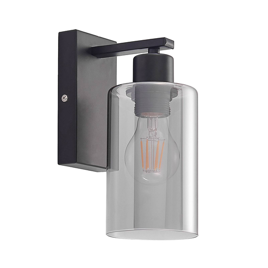 Lindby Emavi vägglampa med rökglas