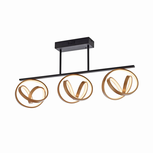 LED-taklampa Loop, dimbar, 3 lampor