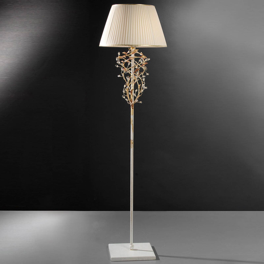 Golvlampa Pompeji creme-guld