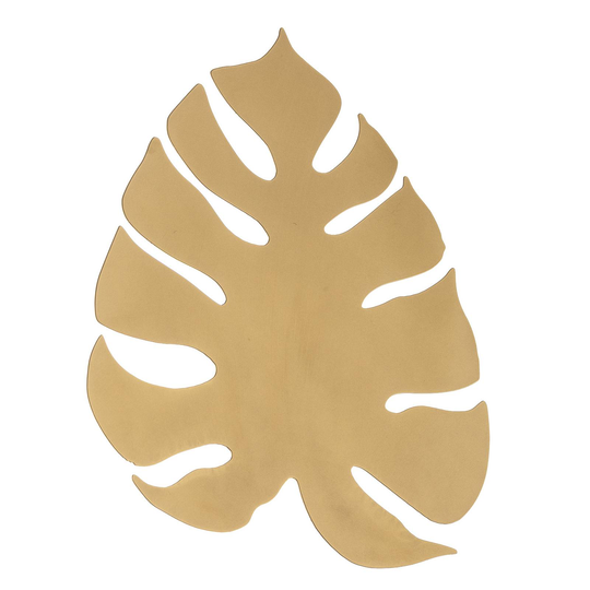 LED-vägglampa Monstera som blad, guld