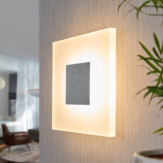 Kvadratisk LED-vägglampa Berlind