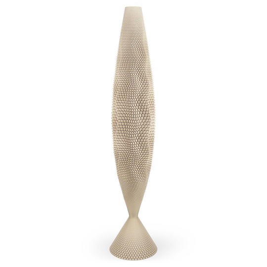 Golvlampa Koral av biomaterial, linen, 115 cm