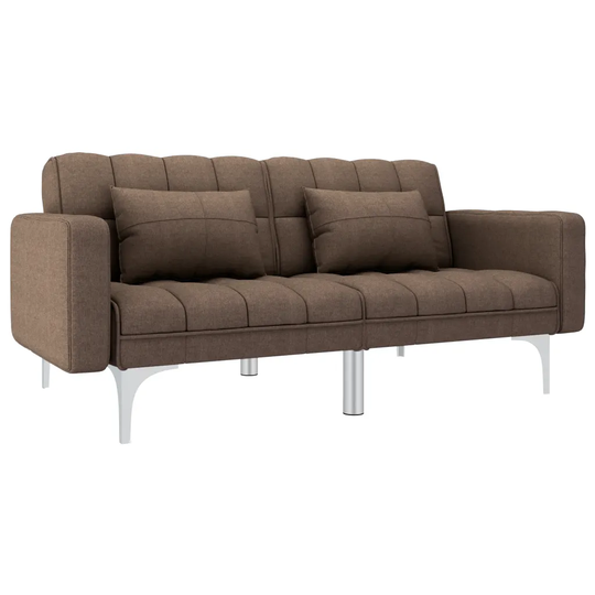 Bäddsoffa brun tyg