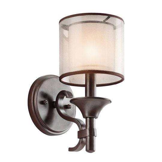 Vägglampa Lacey med dubbelskärm