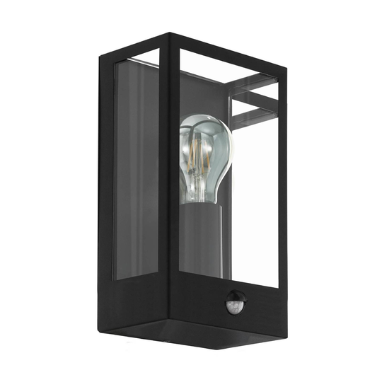 Utomhusvägglampa Alamonte med sensor, svart