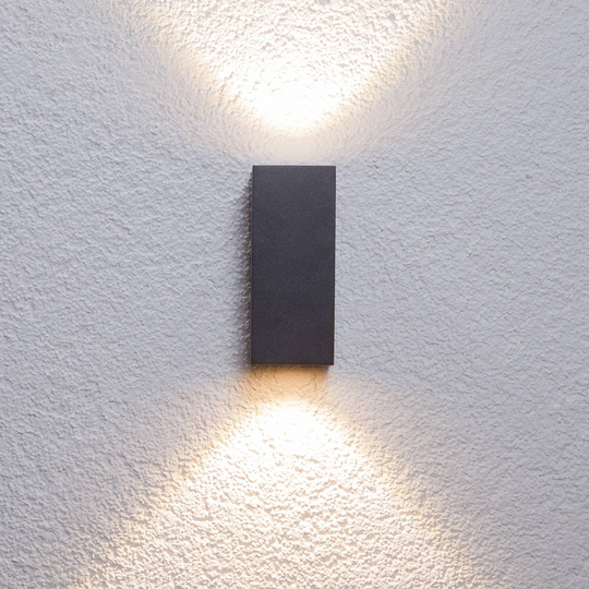 ELC Unavio LED-vägglampa i rätblocksform