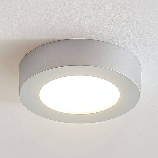 LED-taklampa Marlo silver 3000K rund 18,2 cm