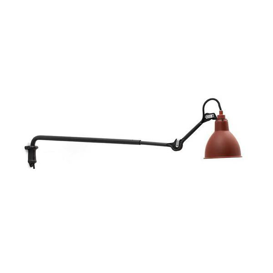 Lampe Gras N203 Vägglampa Matt Svart & Matt Röd