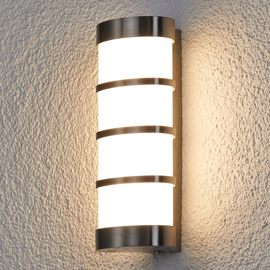 LED-utomhusvägglampa av rostfritt stål Leroy