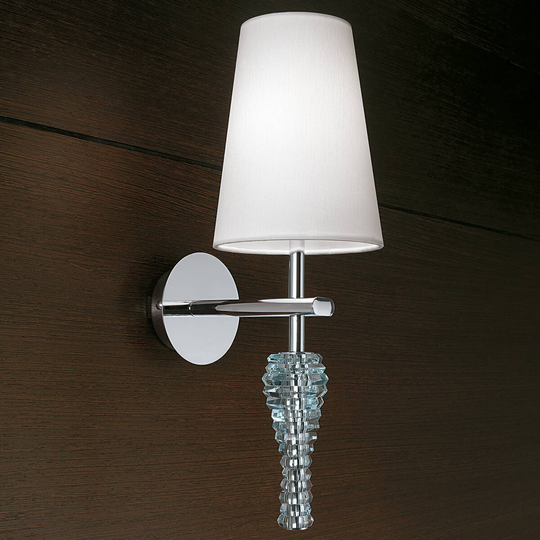 Elegant vägglampa Crystal vit