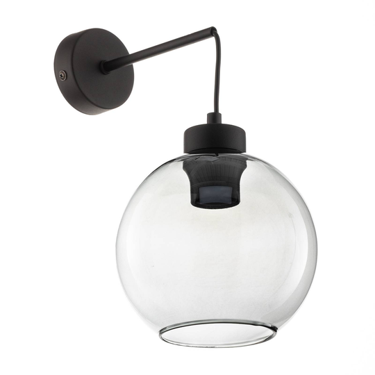 Vägglampa Cubus 1 lampa svart/grafitgrå-klar