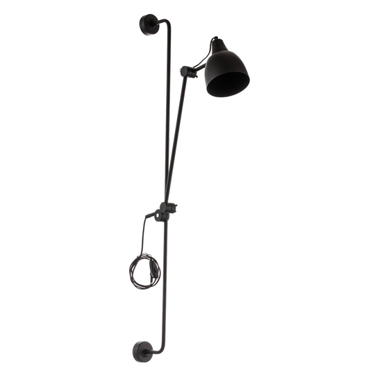 Vägglampa 997 med stickpropp, 1 lampa, svart