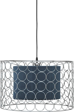 Ring Taklampa 50cm Krom/Blå