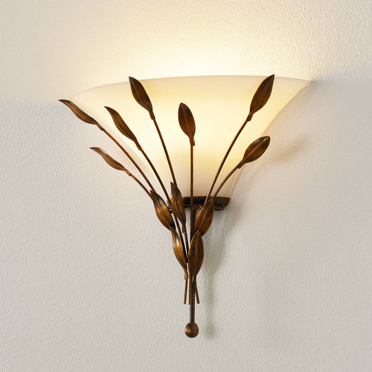 Vägglampa CAMPANA med bladdekor