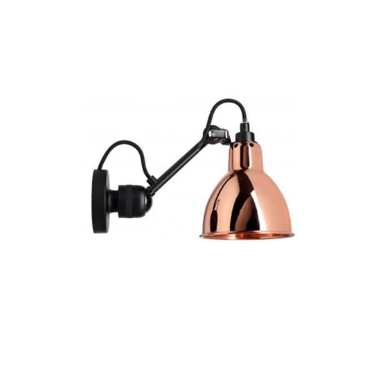 Lampe Gras N304 Vägglampa Matt Svart & Koppar Hardwired