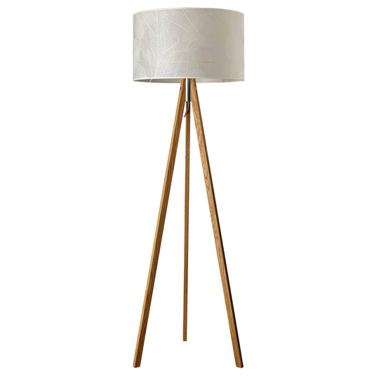 LeuchtNatur Ligno golvlampa, ek/blad