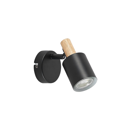 Lindby Junes LED-väggspotlight 1 lampa, svart
