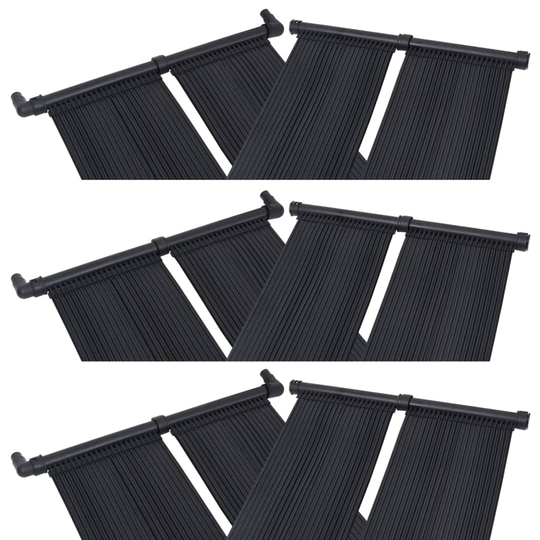 vidaXL Solfångare för pool 6 st 80x310 cm