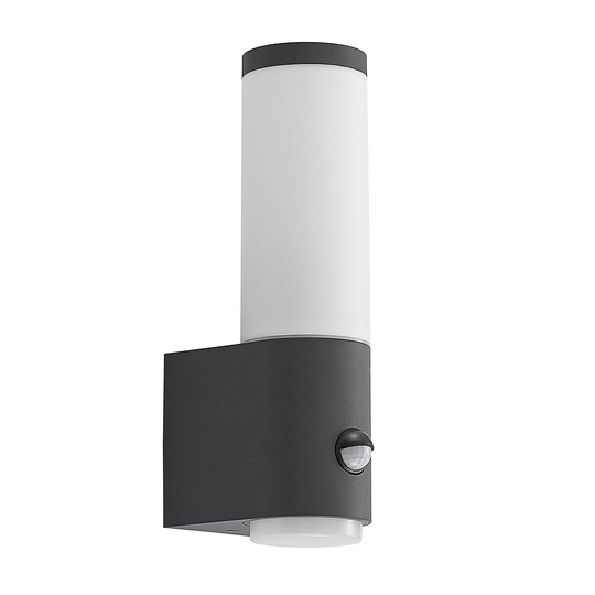 Lindby Okari utomhusvägglampa med sensor, rak