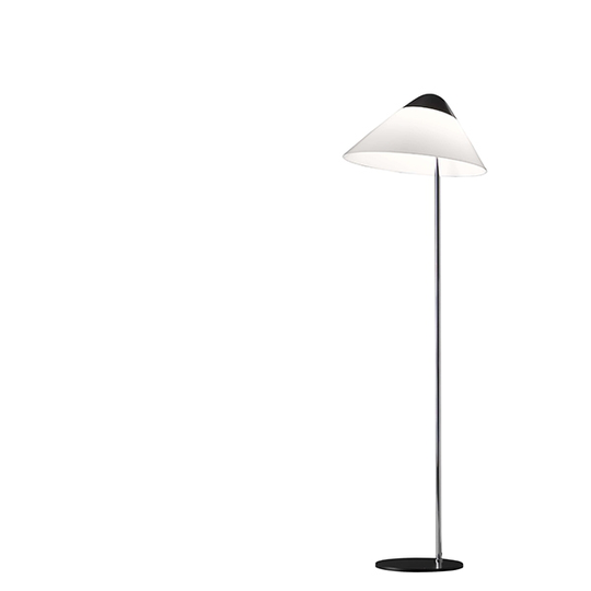 Pandul Opala MIDI Golvlampa Svart Topp, Svart Fot