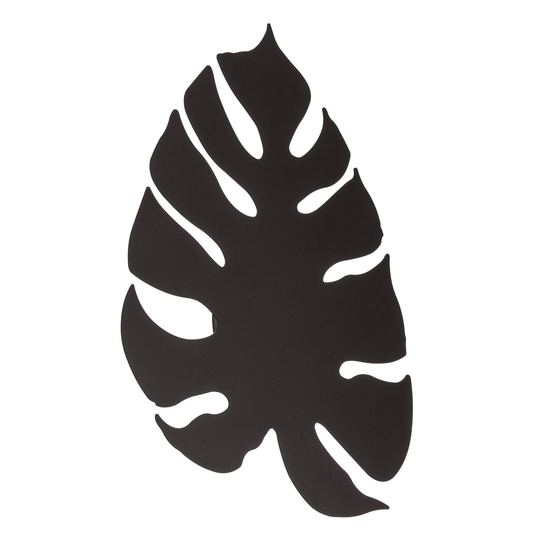 LED-vägglampa Monstera som blad, svart