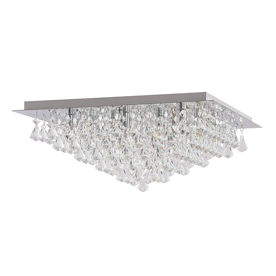 Lindby Rimedia taklampa, krom, 55 cm