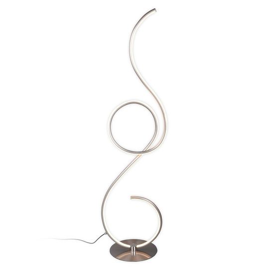 LED-golvlampa Jive med dimmer, nickel