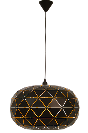 Lattice Taklampa 50Cm Svart/Guld Insida IP20