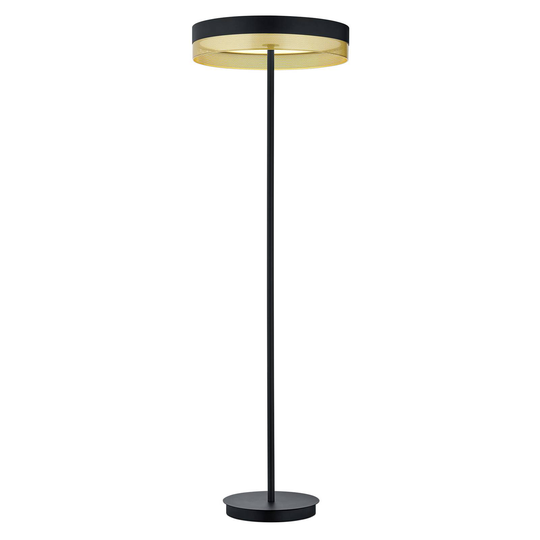 LED-golvlampa Mesh av järn, svart/guld
